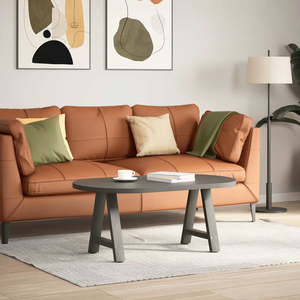 Pés para mesa de centro em formato a, 2 peças, antracite, 38x(42-43) cm, aço