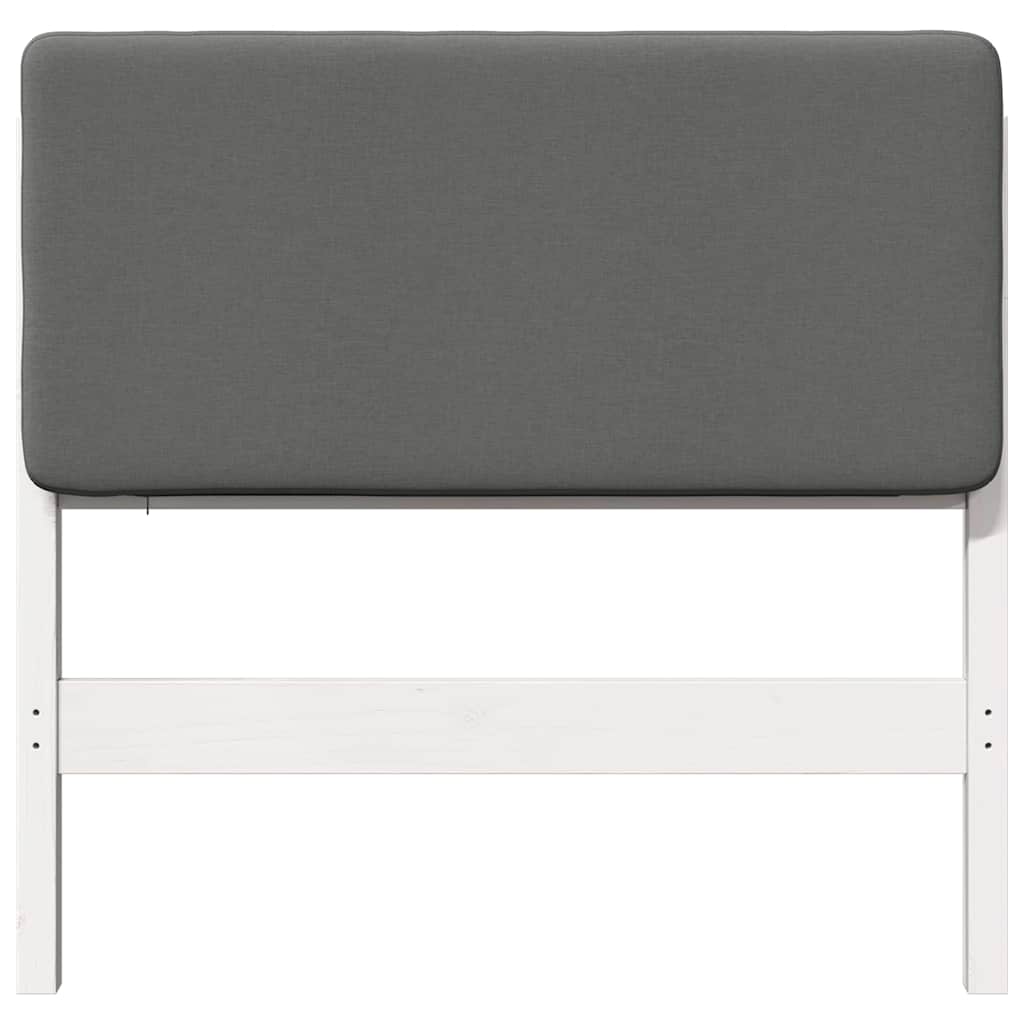Cabeceira estofada com cabeceira branco e cinza claro 75 cm