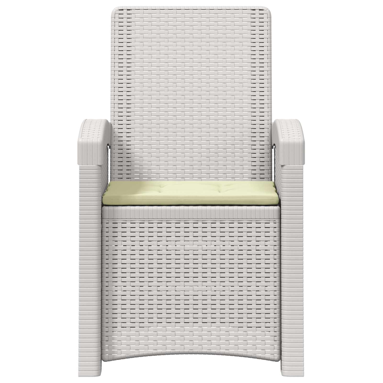Cadeira de jardim reclinável com aparência de rattan PP