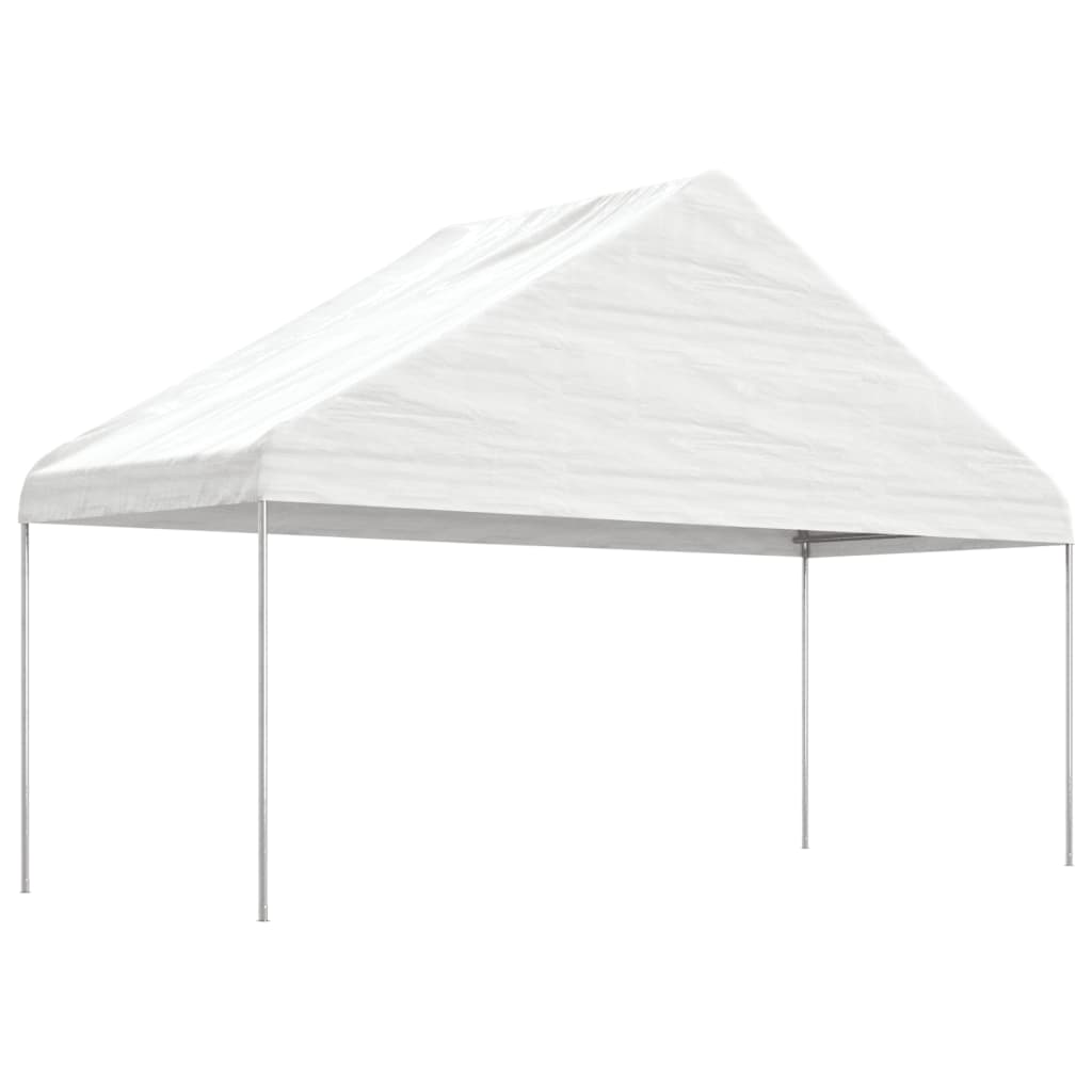 Gazebo com telhado 11,15x5,88x3,75 m polietileno branco