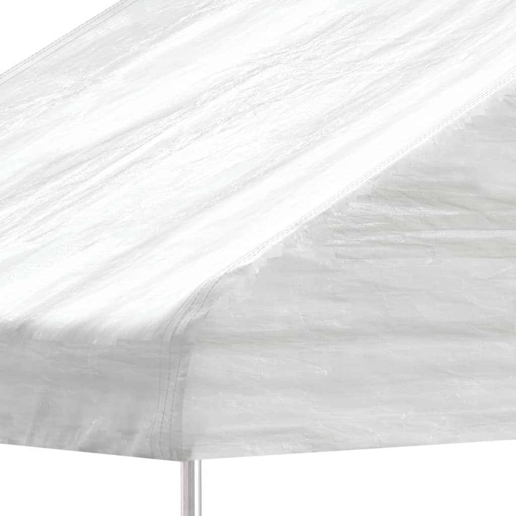 Gazebo com telhado 11,15x5,88x3,75 m polietileno branco