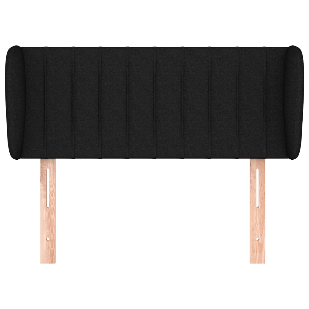 Cabeceira de cama c/ abas tecido 83x23x78/88 cm preto