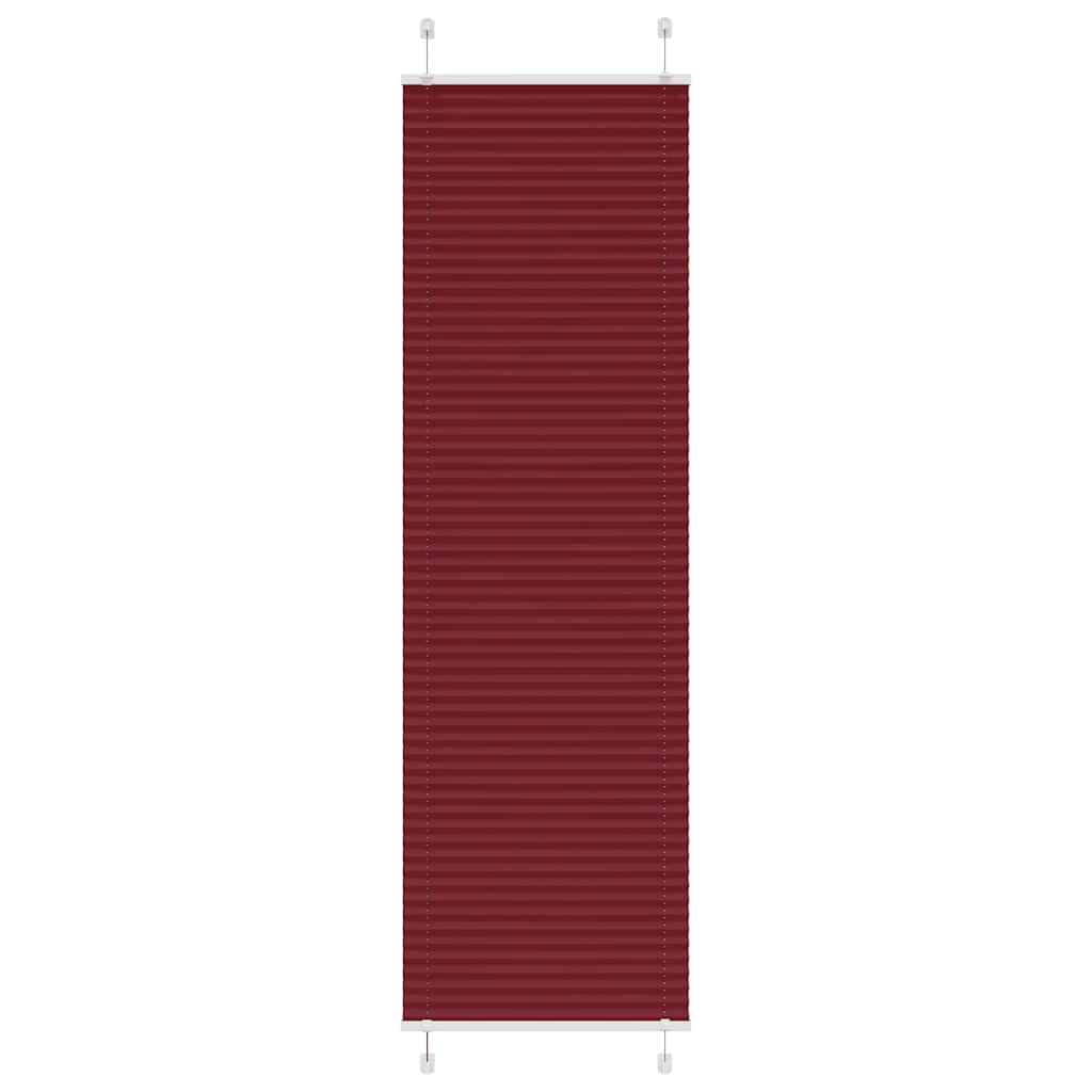 Plissado cego bordéus vermelho 60x200 cm largura tecido