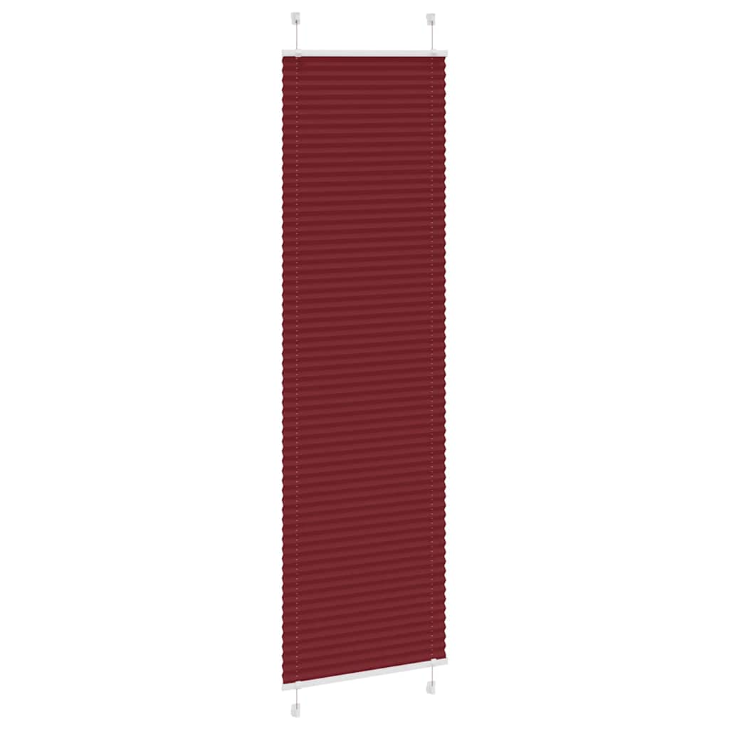 Plissado cego bordéus vermelho 60x200 cm largura tecido