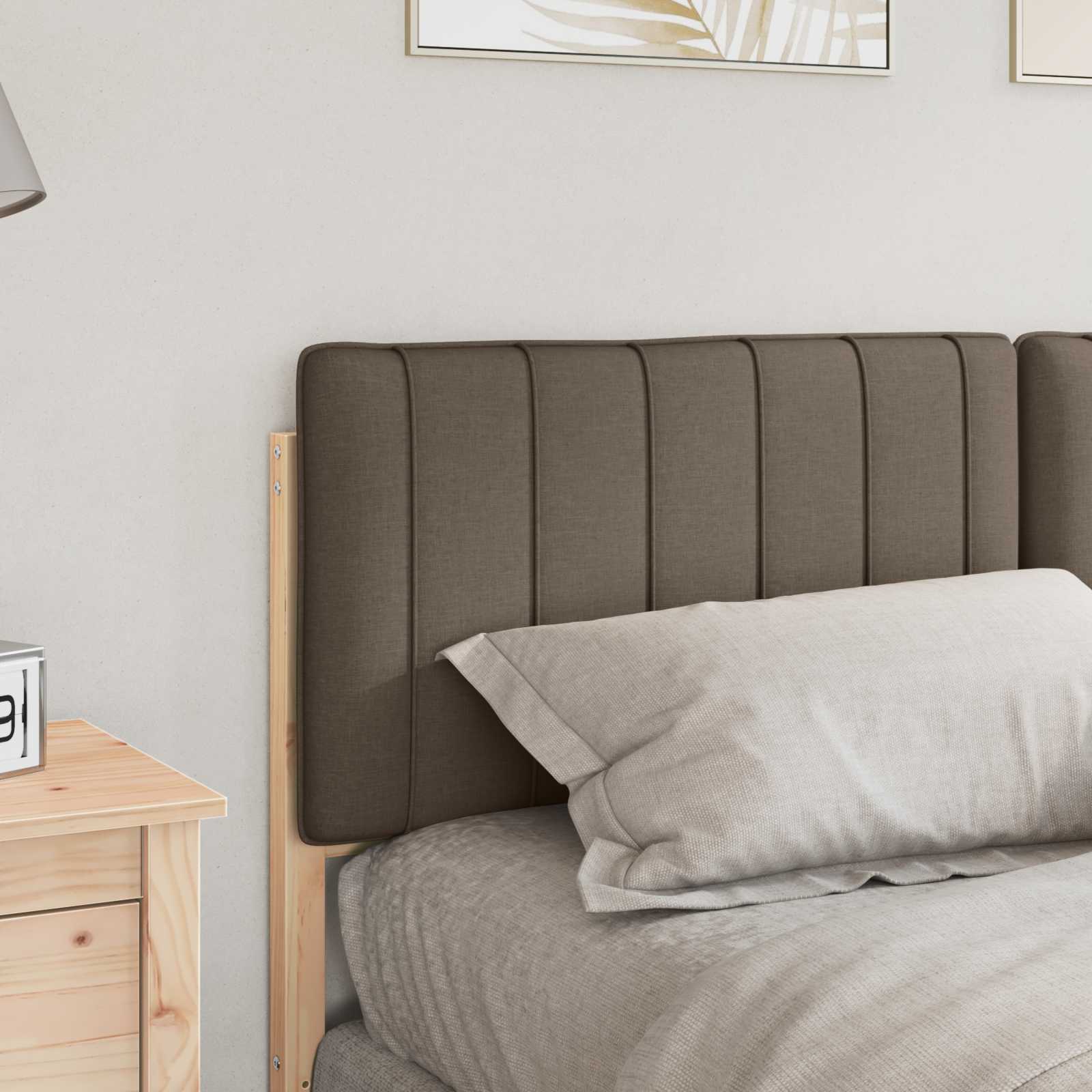Cabeceira estofada com cabeceira marrom e taupe 150 cm