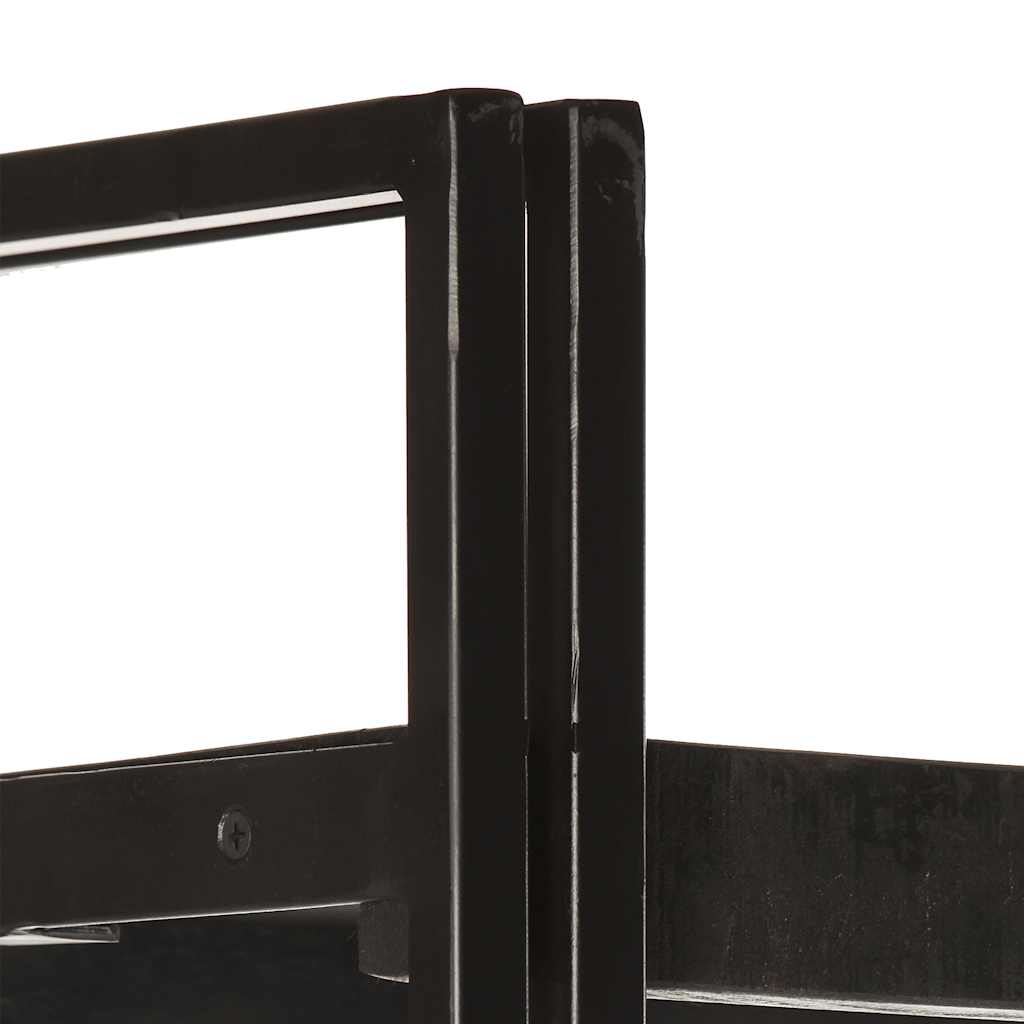 Estante com 3 prateleiras 60x30x80 cm mangueira maciça preto
