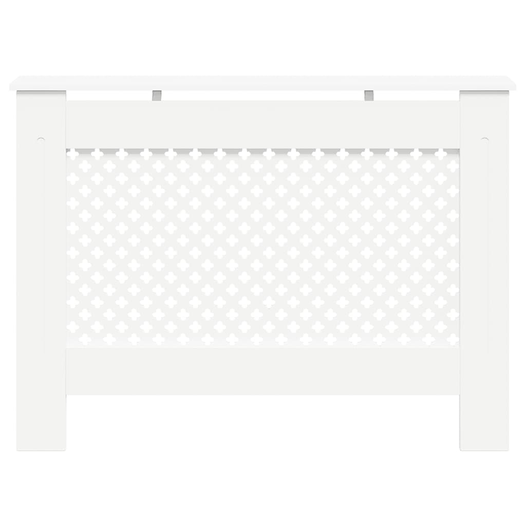 Cobertura de radiador 112x19x81,5 cm MDF branco