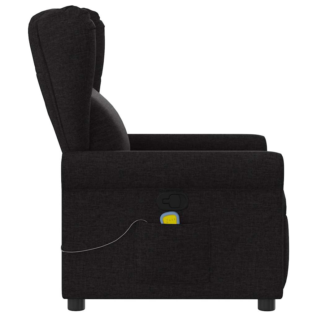 Poltrona de massagens reclinável tecido preto