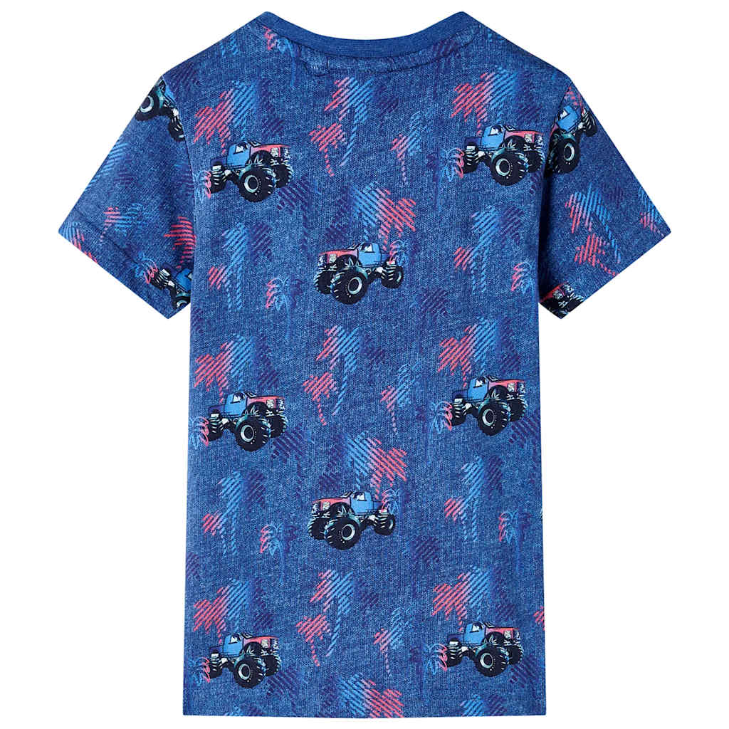 T-shirt infantil azul-escuro mesclado 104