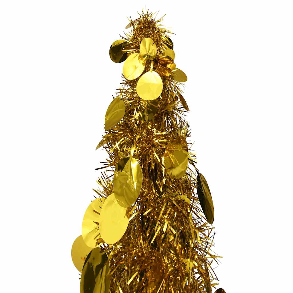 Árvore de natal pop-up artificial 120 cm PET dourado