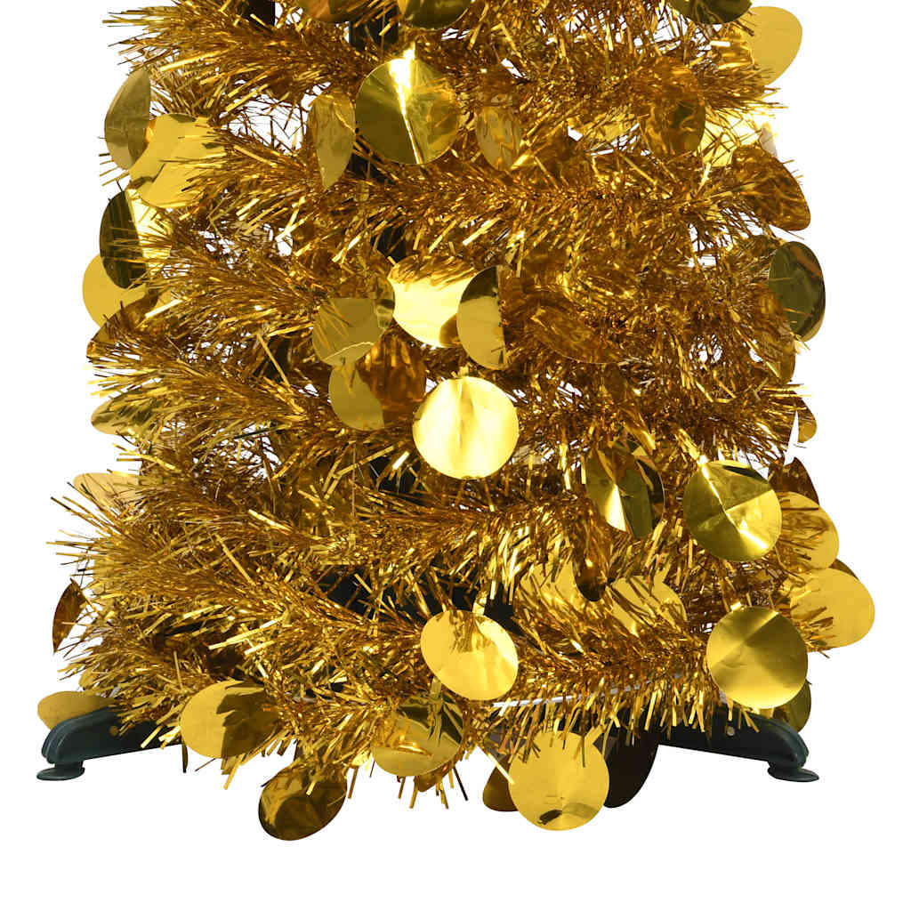 Árvore de natal pop-up artificial 120 cm PET dourado