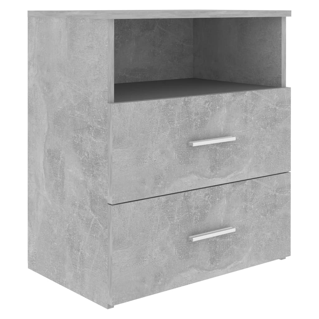 Mesa de cabeceira 50x32x60 cm cinzento-cimento