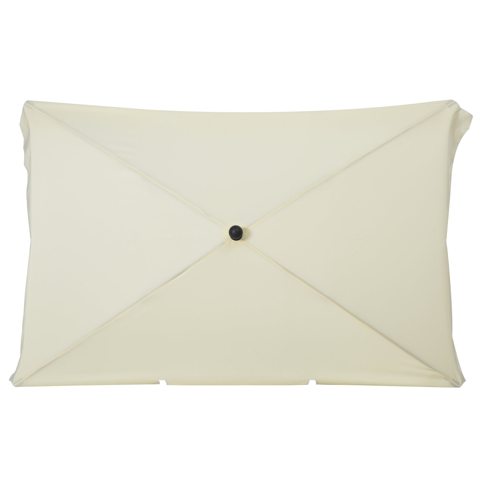 Chapéu de sol retangular de jardim 198x130x240cm chapéu de sol de alumínio com função de inclinação para terraço pátio exterior creme
