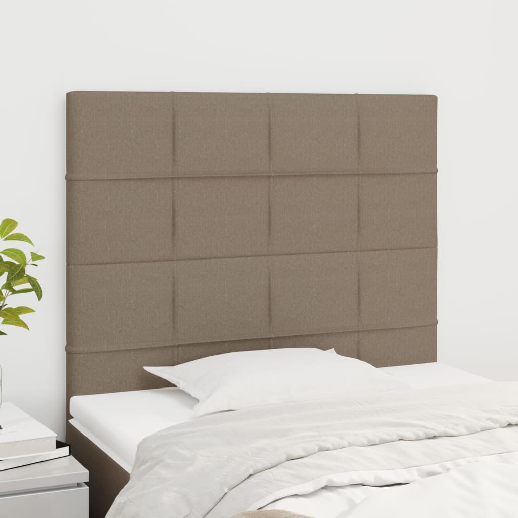 Cabeceira taupe 100x5x118/128 cm tecido