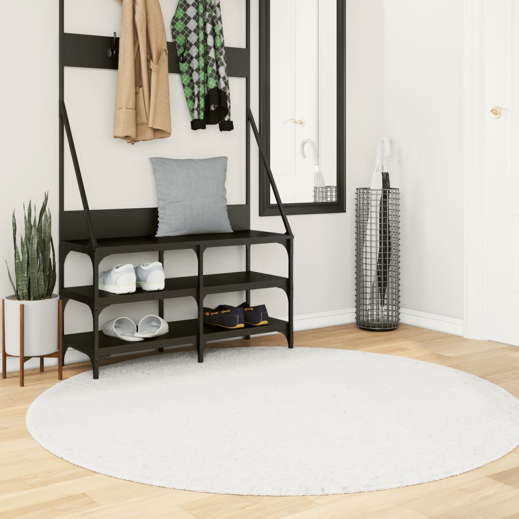 Tapete de pelo curto oviedo ø 160 cm creme
