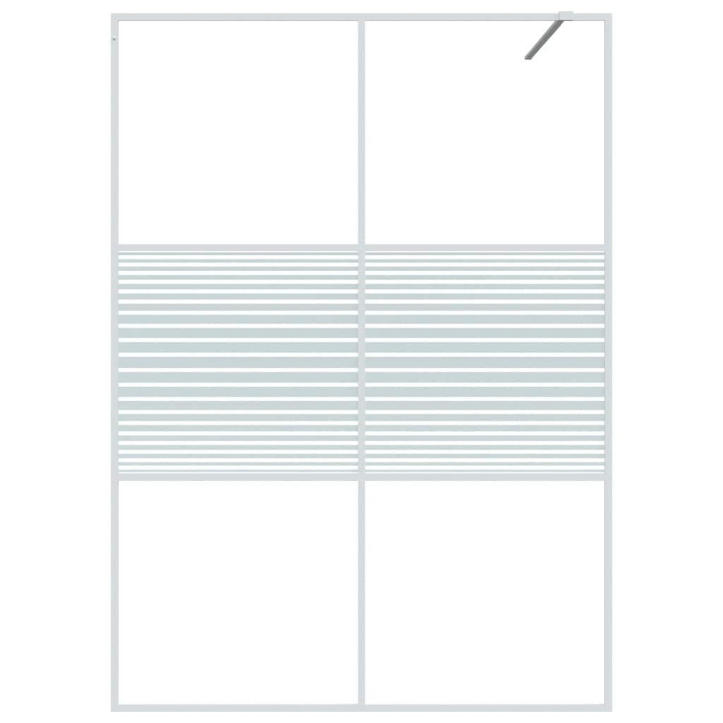 Divisória de chuveiro 140x195 cm vidro transparente esg branco