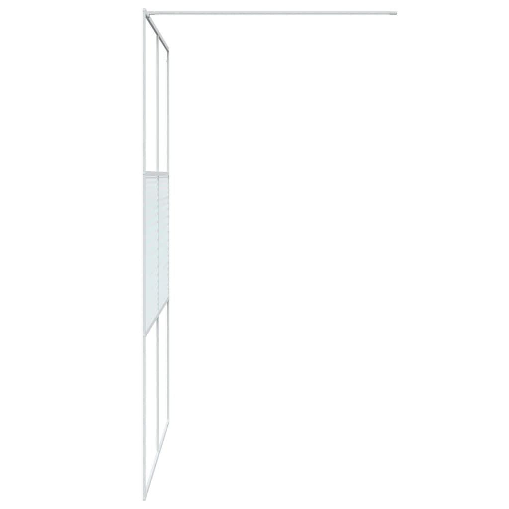 Divisória de chuveiro 140x195 cm vidro transparente esg branco