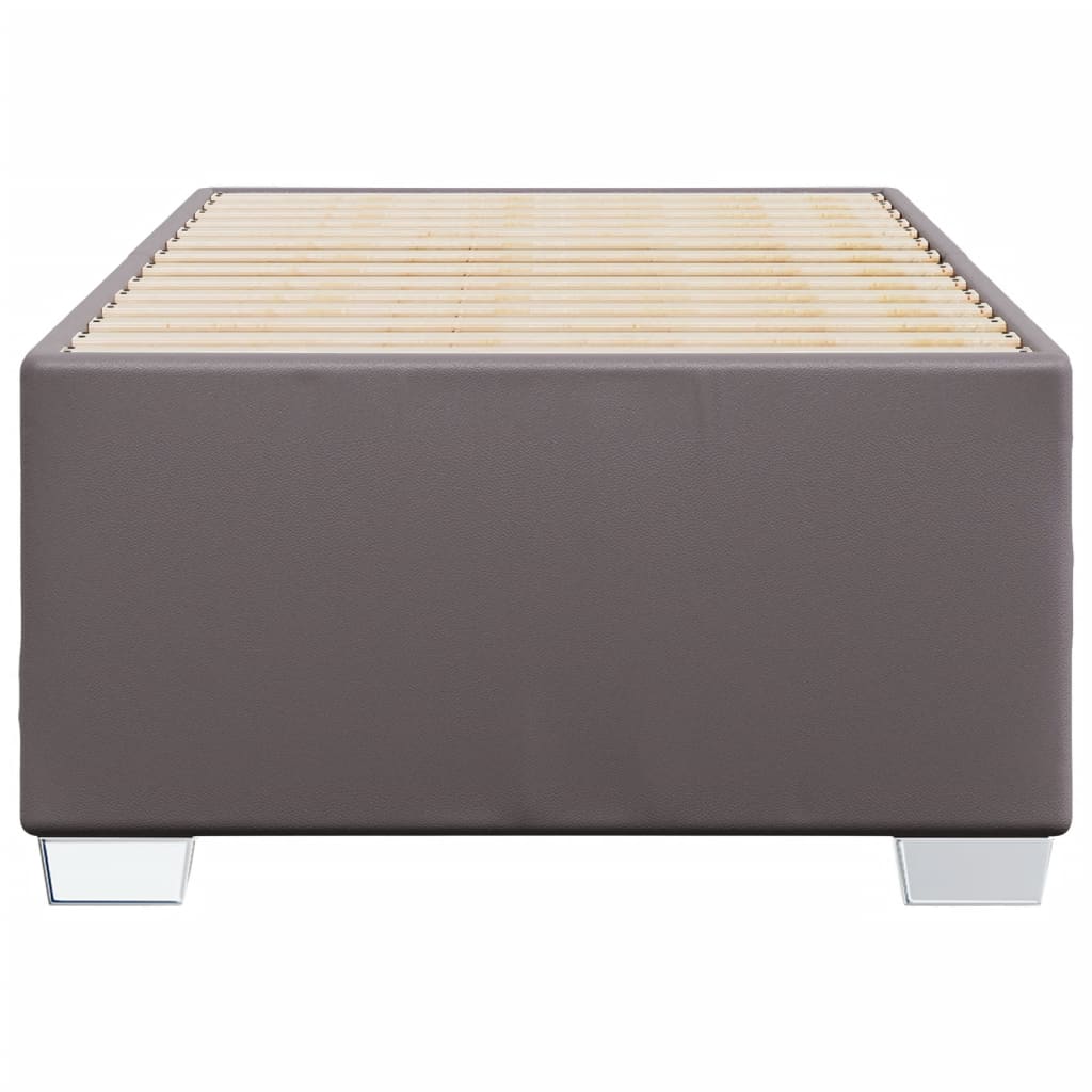 Estrutura de cama 90x190 cm couro artificial cinzento