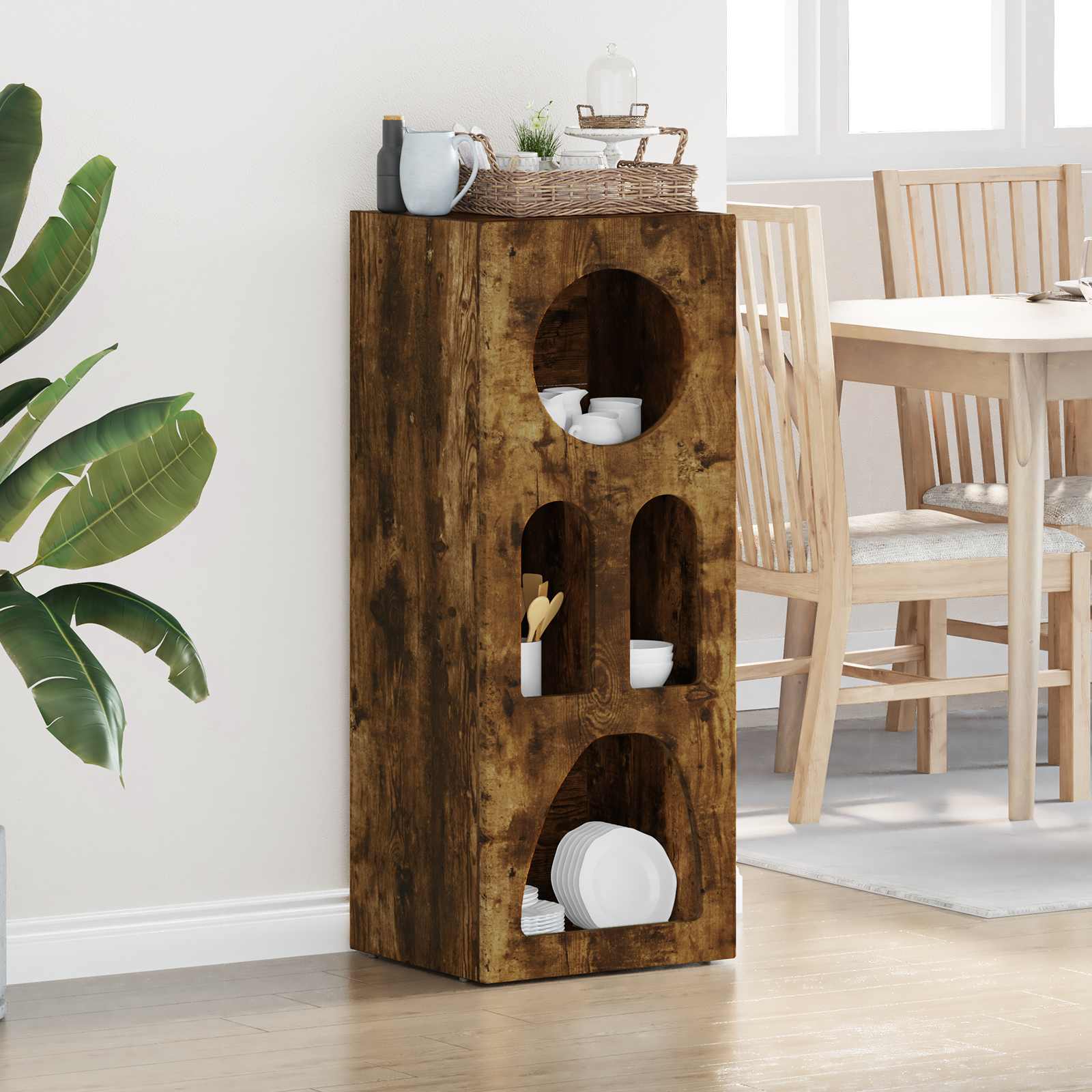 Buffet elst carvalho defumado 40 x 35 x 100,5 cm