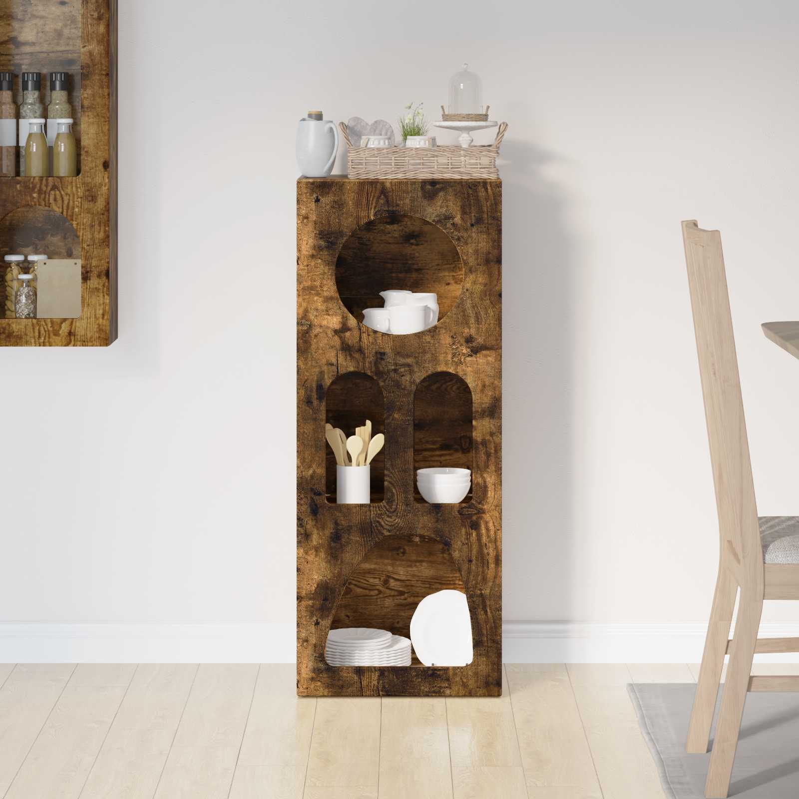 Buffet elst carvalho defumado 40 x 35 x 100,5 cm