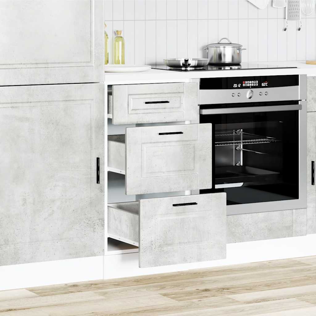 Armário base cozinha porto derivados madeira cinzento cimento