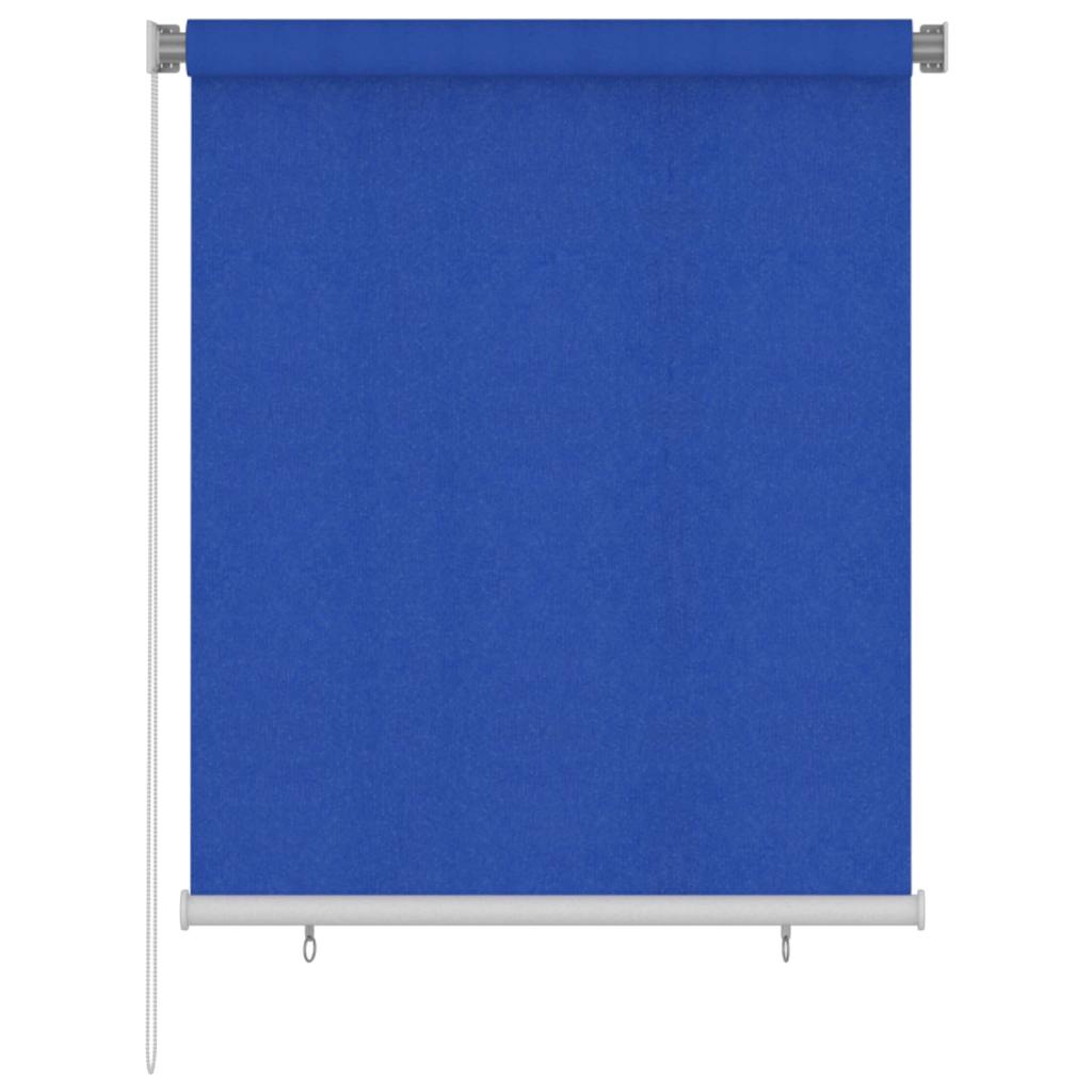 Estore de rolo para exterior 125 (l) x 140 (a) cm azul HDPE