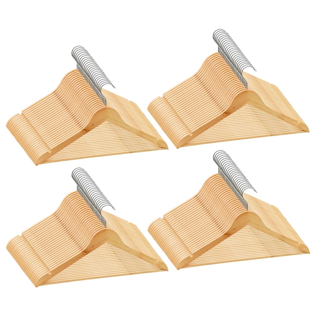 100 Pcs conjunto de cabides antiderrapantes madeira