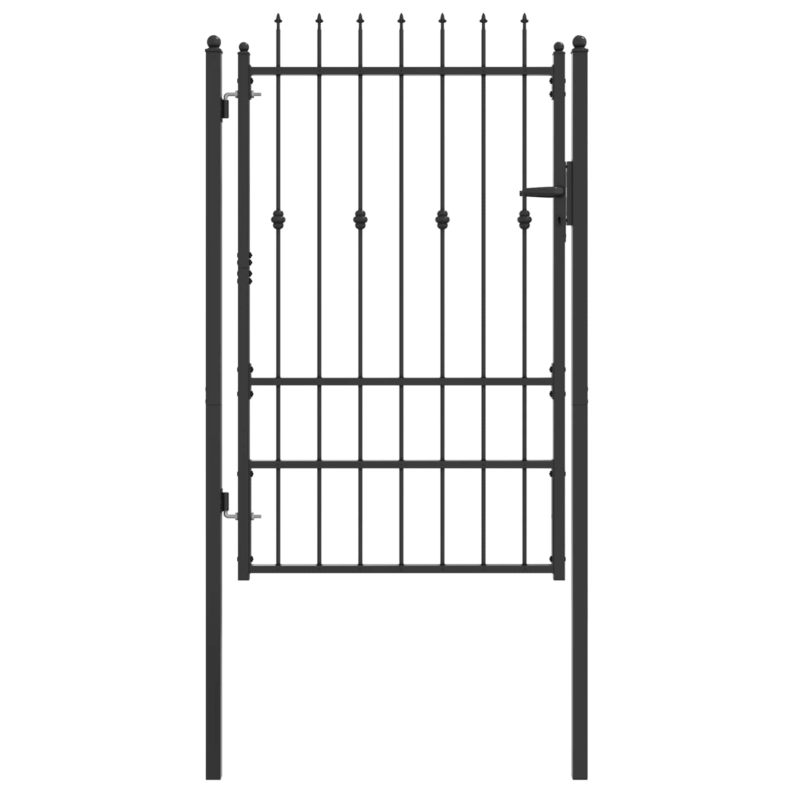Portão de cerca asten 100 x 150 cm metal preto trancável