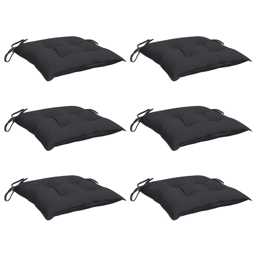 Almofadões para móveis de paletes 6 pcs tecido oxford preto