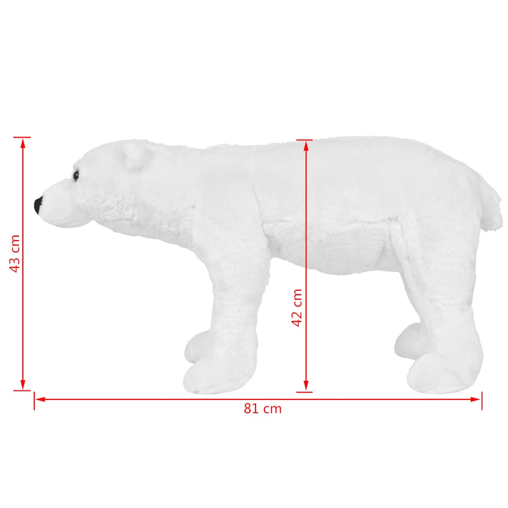 Brinquedo de montar urso polar peluche branco xxl