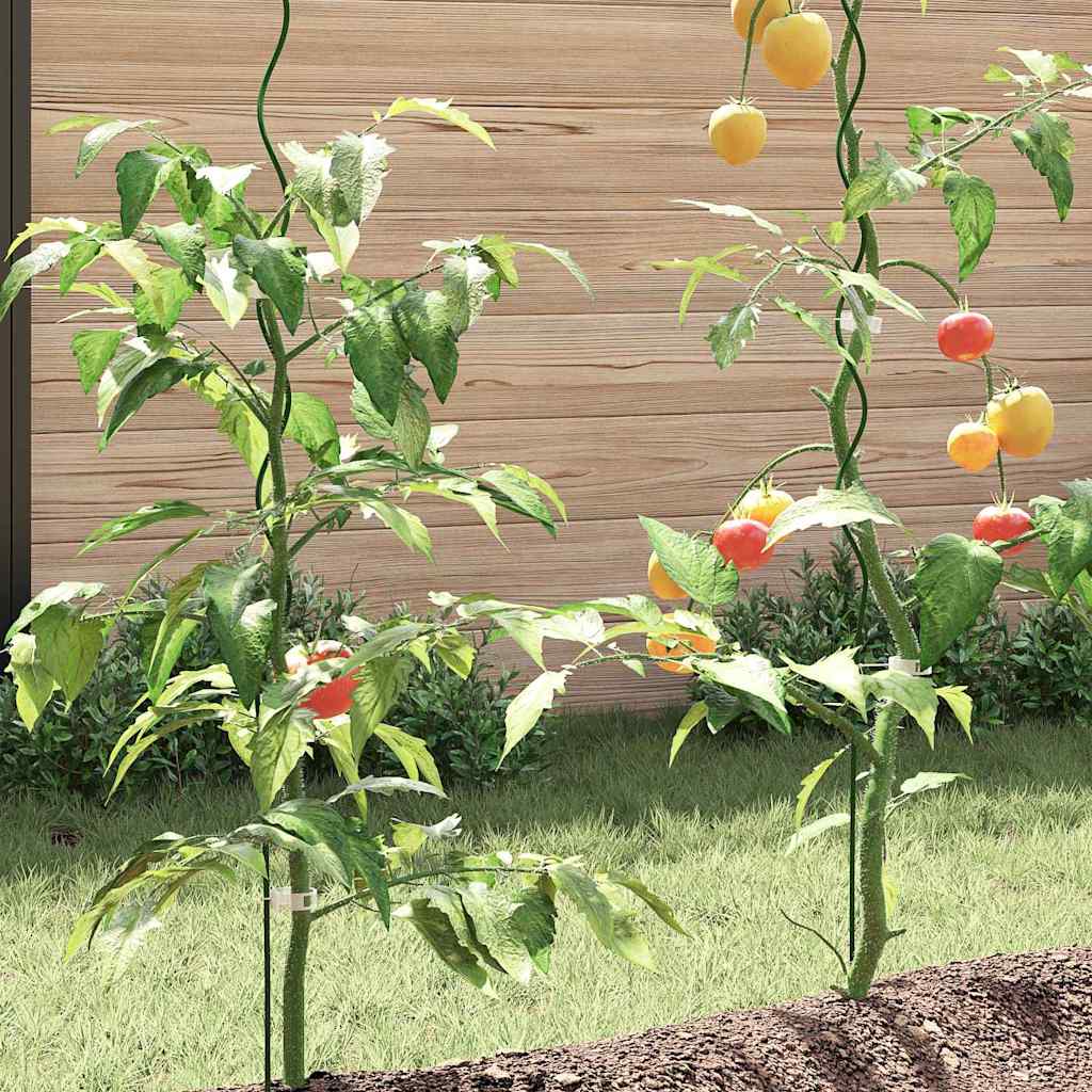 Suporte para plantas 20 unid. verde 110 x 0.6 x 0.6 cm aço
