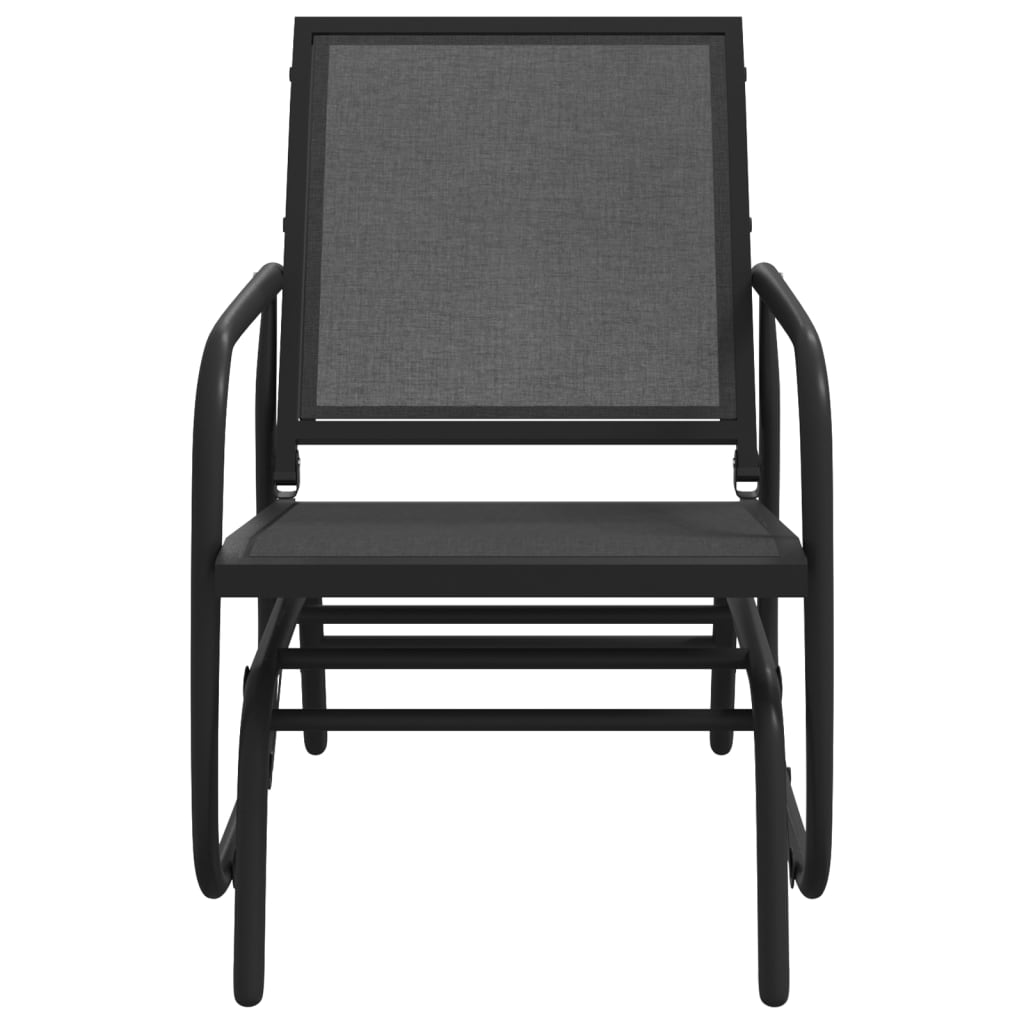 Cadeira planadora p/ jardim 61x76x87cm textilene/aço preto