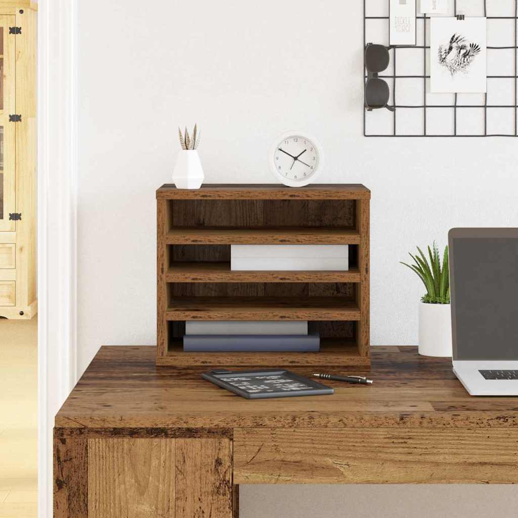 Organizador de mesa madeira antiga 36 x 26 x 29,5 cm