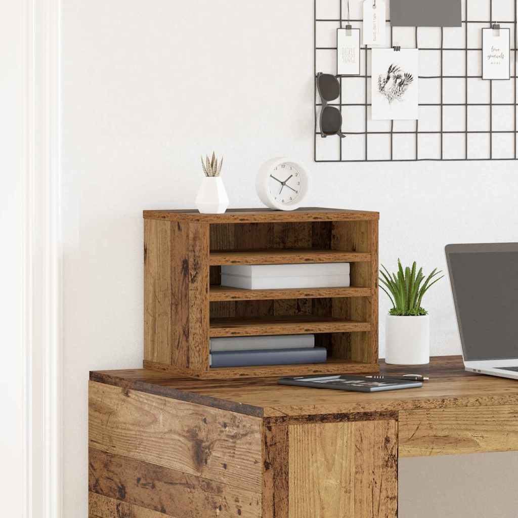 Organizador de mesa madeira antiga 36 x 26 x 29,5 cm