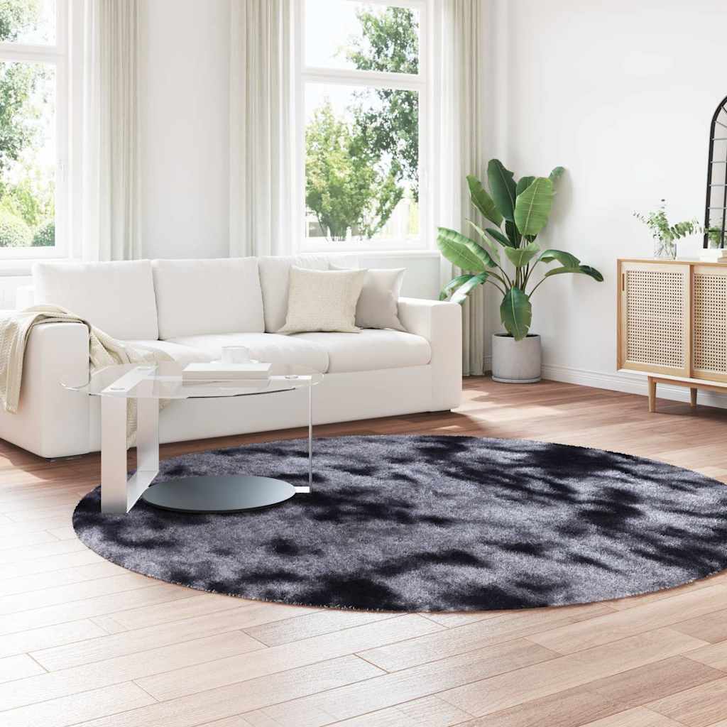 Tapete shaggy de pelo alto navarra 240x240 cm cinzento-escuro