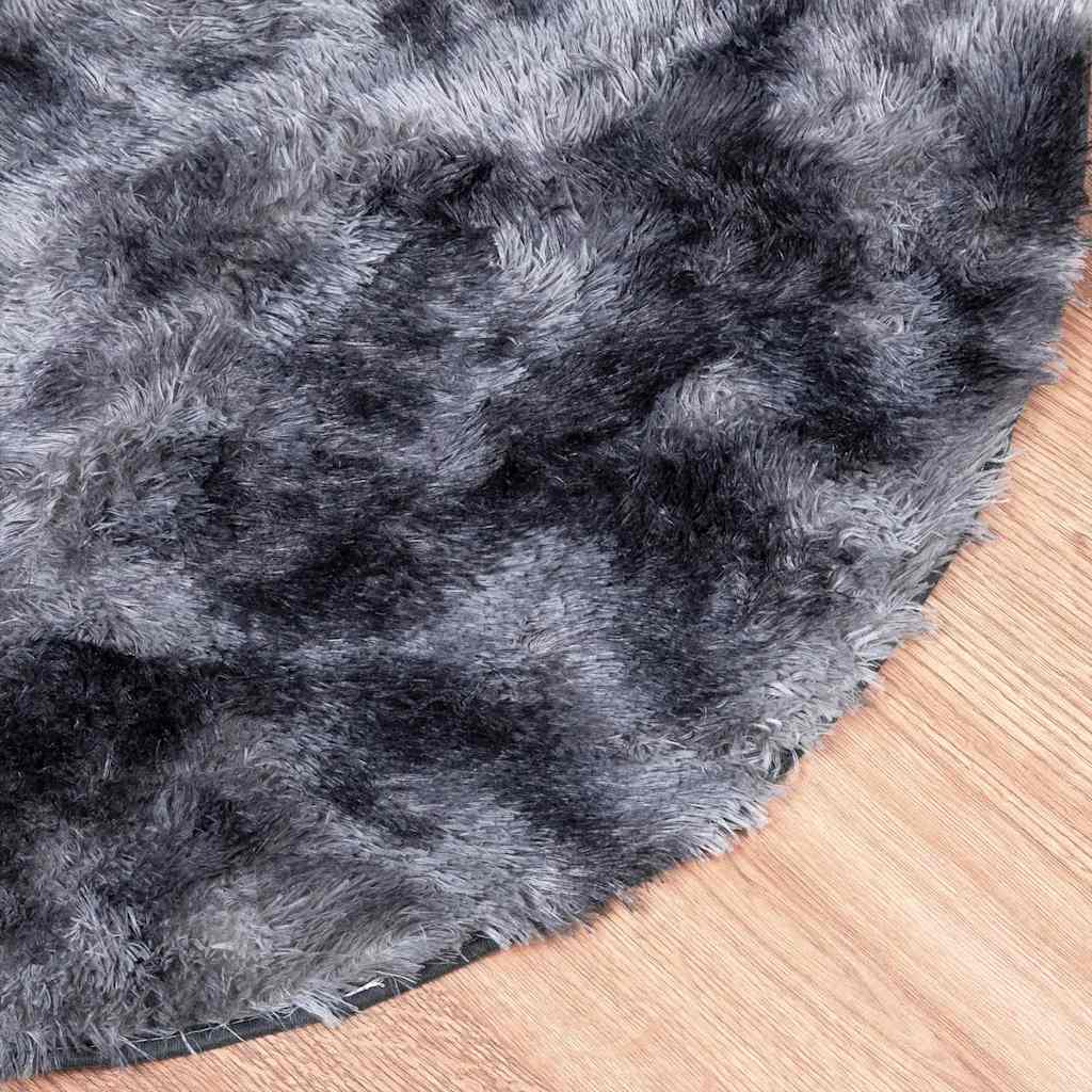 Tapete shaggy de pelo alto navarra 240x240 cm cinzento-escuro