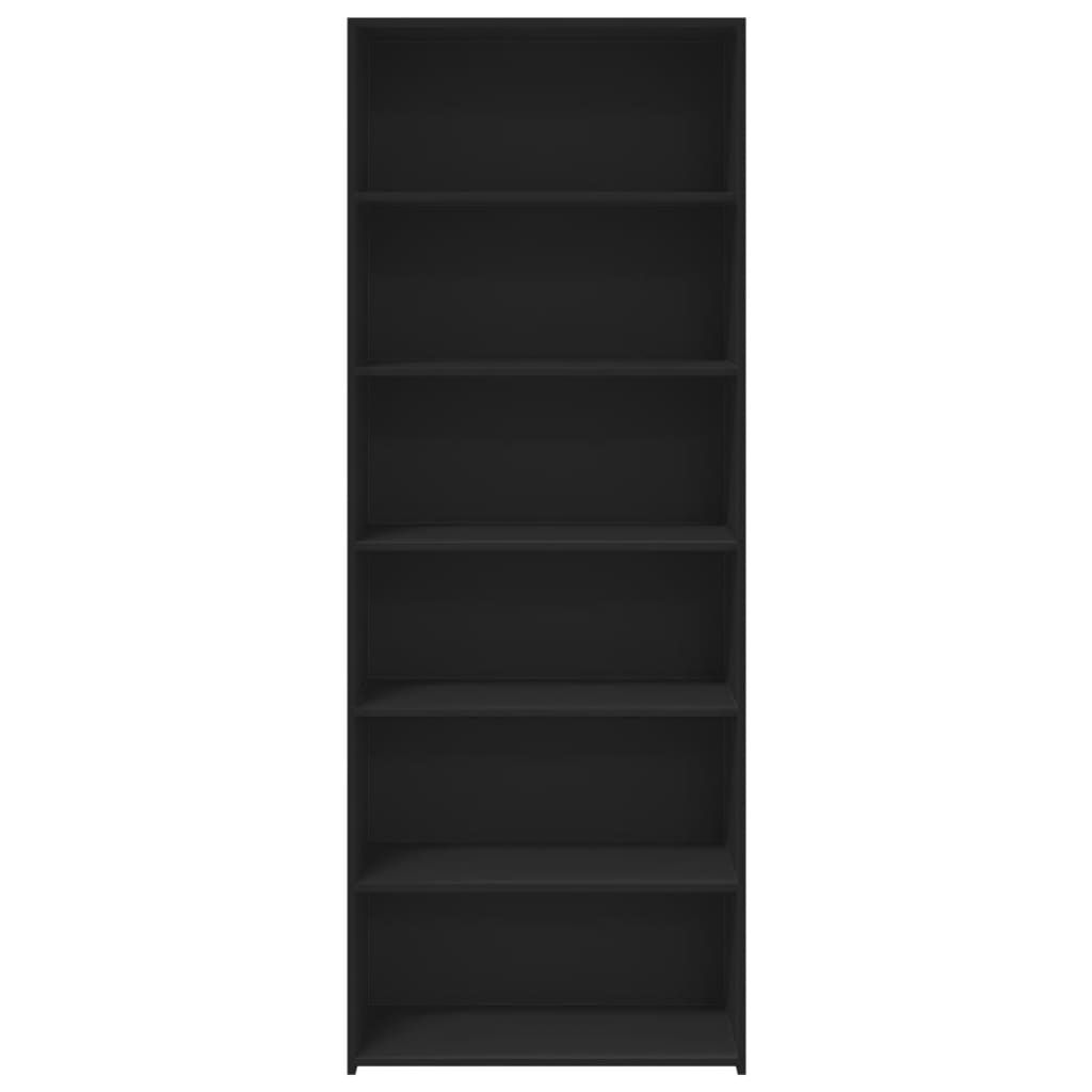 Armário alto 70x41x185 cm derivados de madeira preto