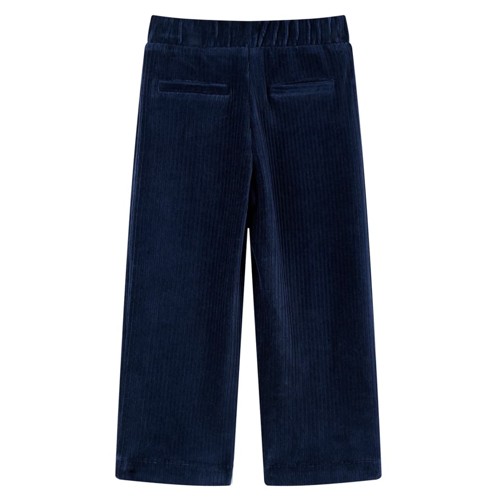 Calças para crianças bombazina azul-marinho 104