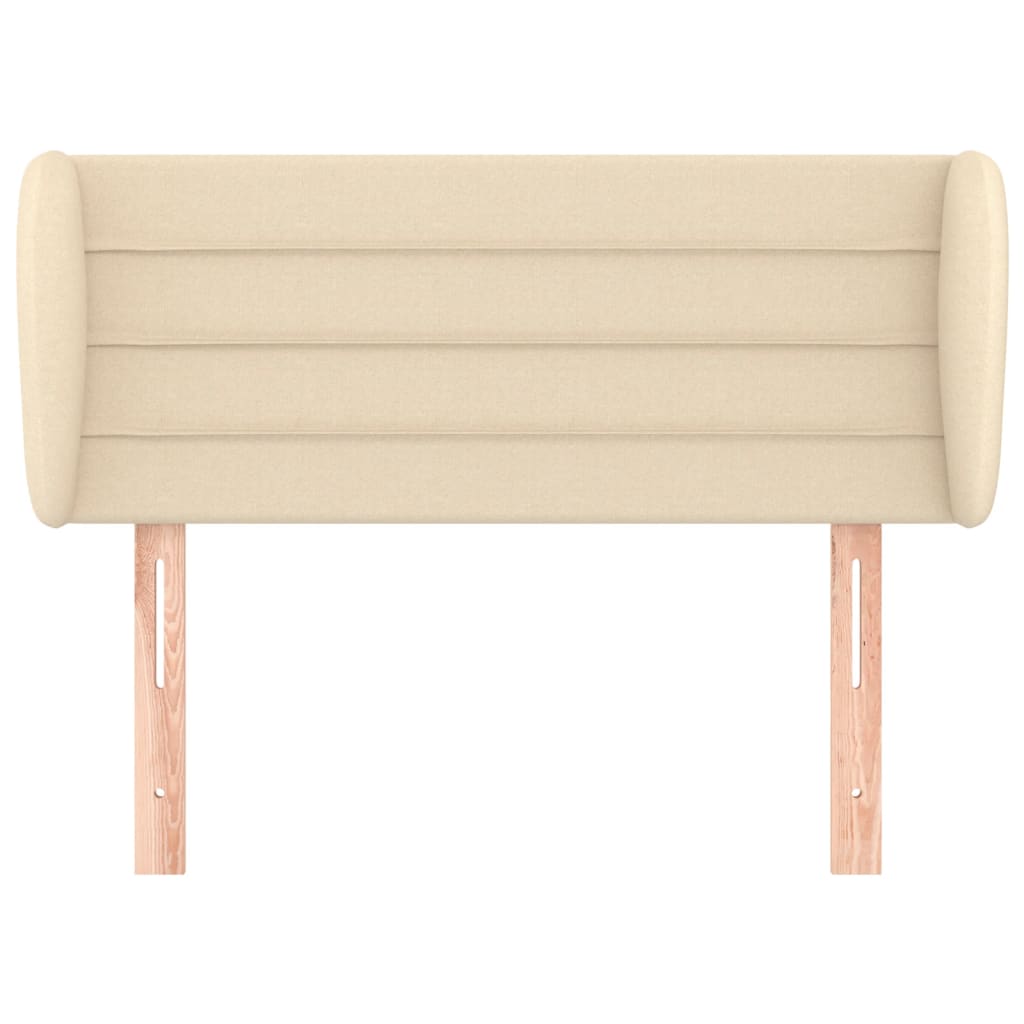 Cabeceira de cama c/ abas tecido 83x23x78/88 cm creme