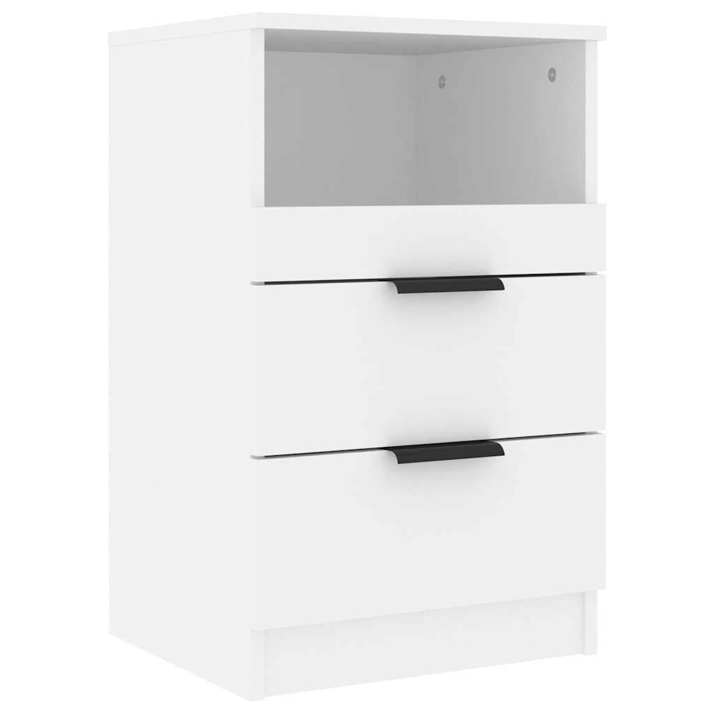 Mesa de cabeceira derivados de madeira branco