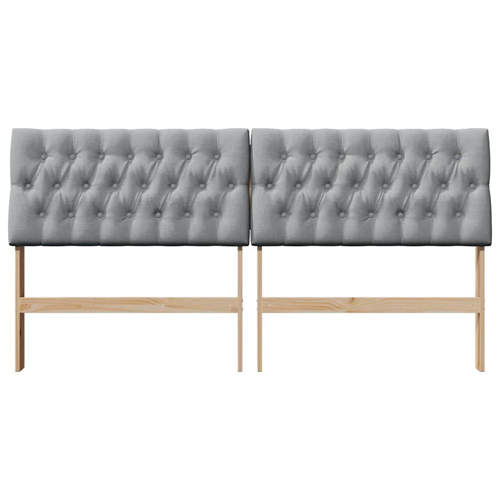 Cabeceira estofada cinzento-claro 180 cm