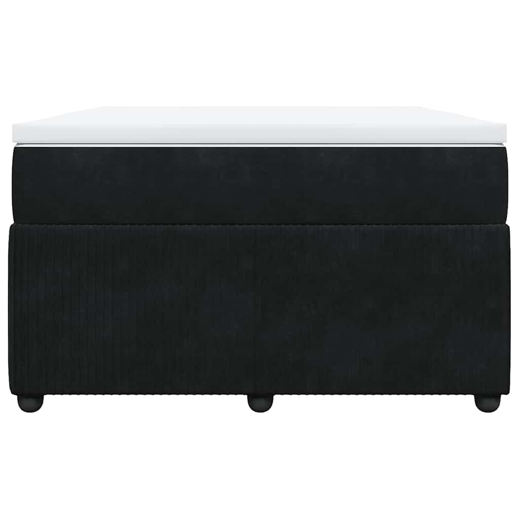 Cama boxspring com colchão 120x190 cm veludo preto