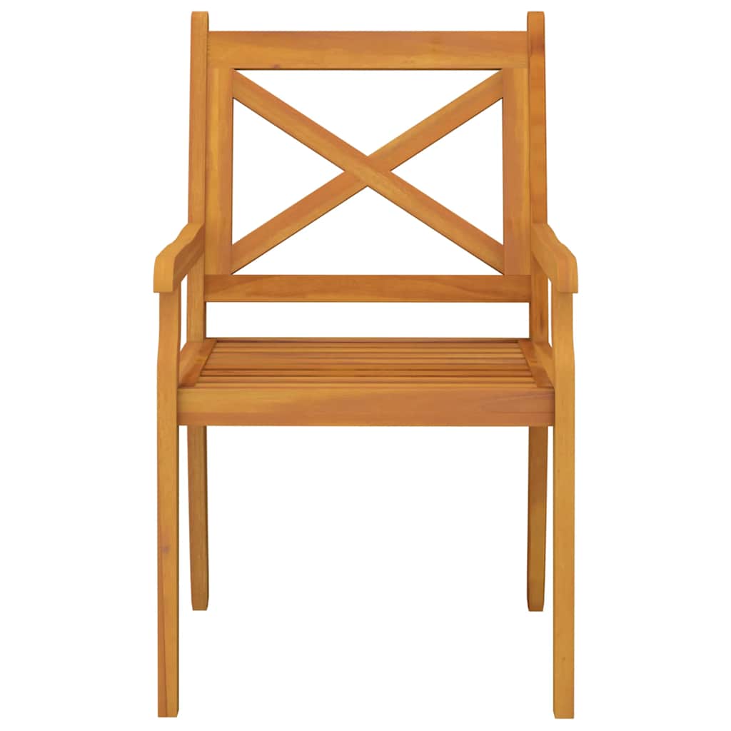 Cadeiras de jantar p/ jardim 2 pcs madeira acácia maciça