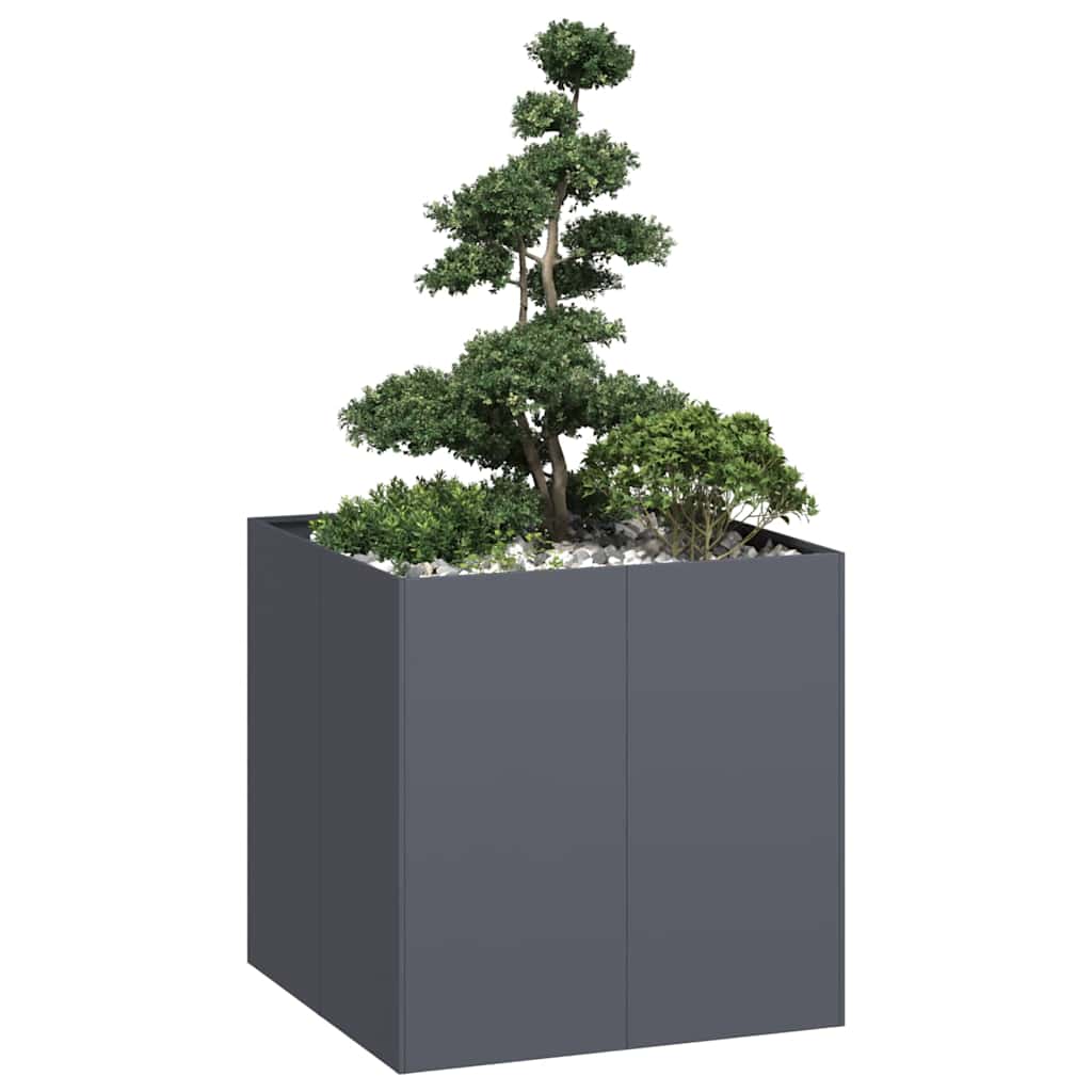 Vaso floreira 80x80x80 cm aço antracite