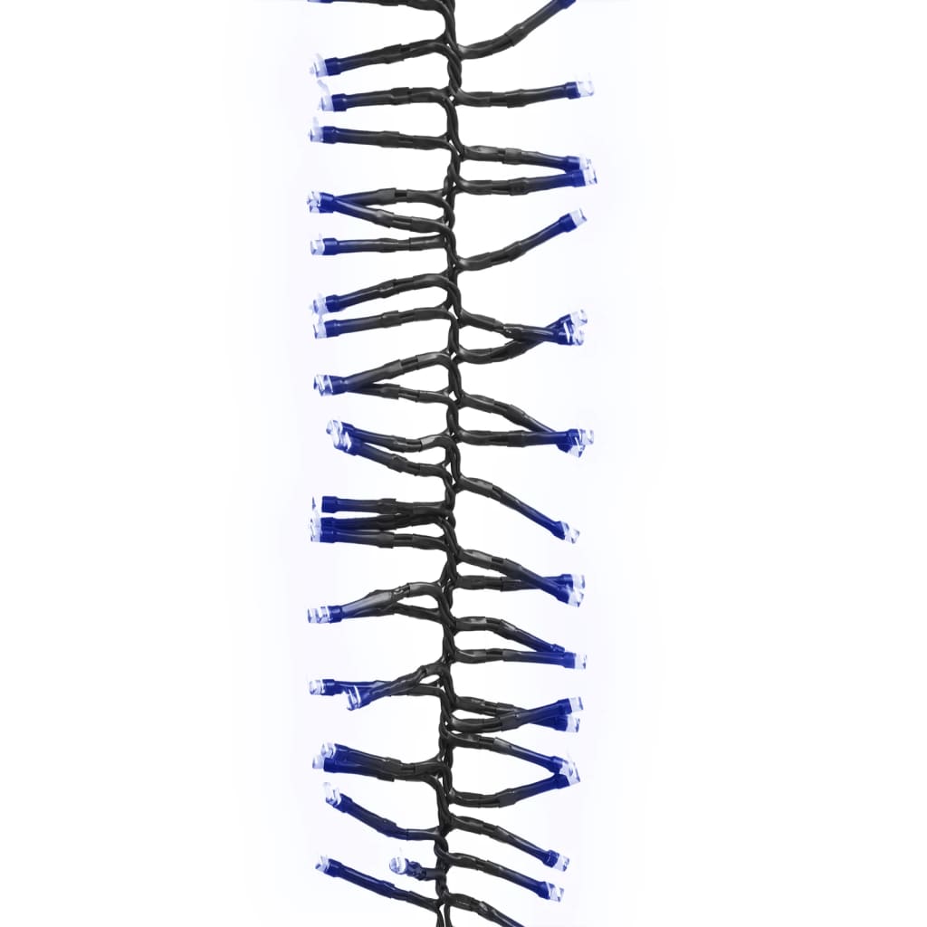 Cordão de luzes agrupadas 1000 luzes LED PVC azul