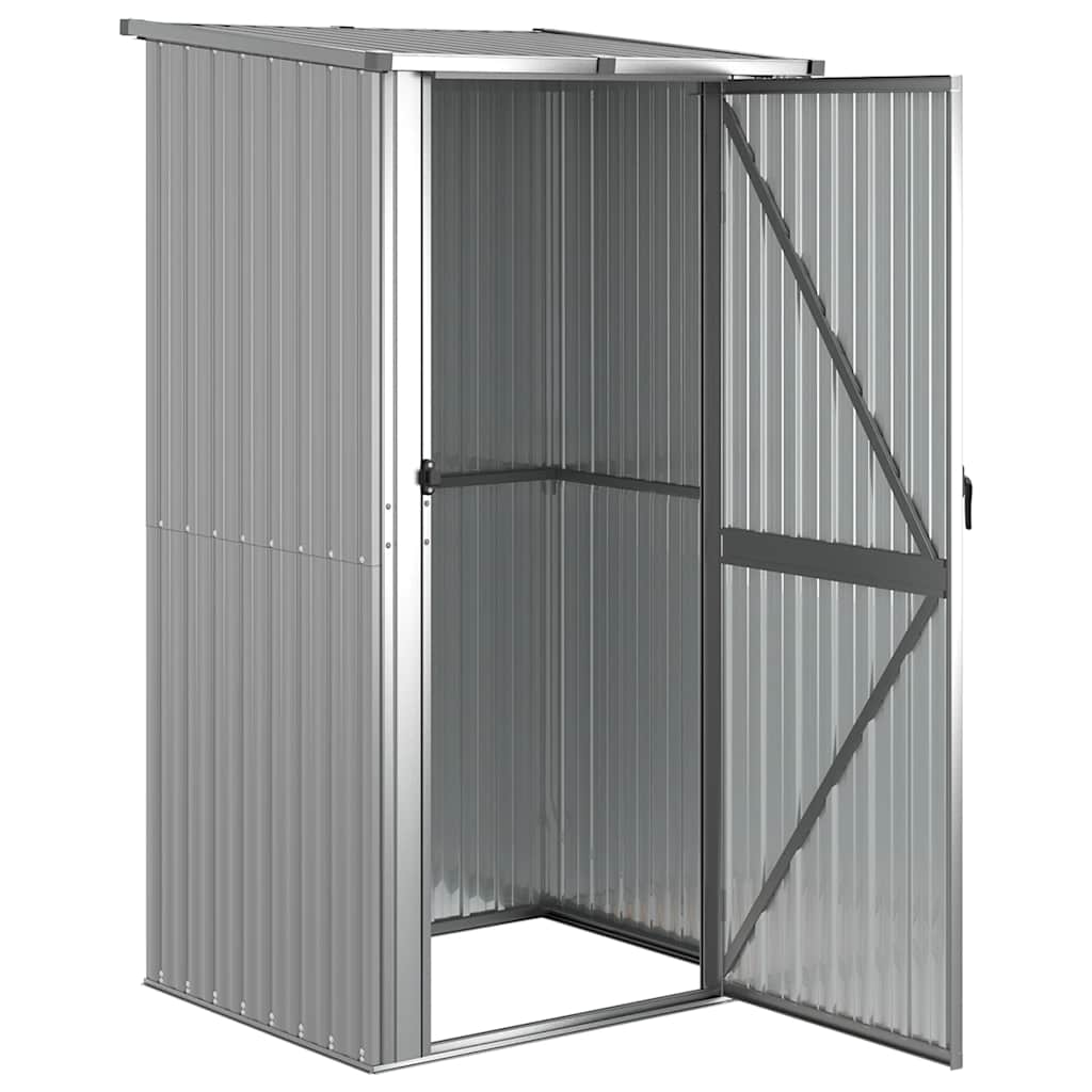 Abrigo de jardim 118,5x97x209,5 cm aço galvanizado cinzento