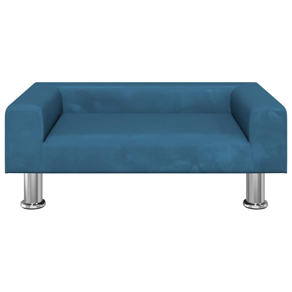 Cama para cães 70x45x26,5 cm veludo azul