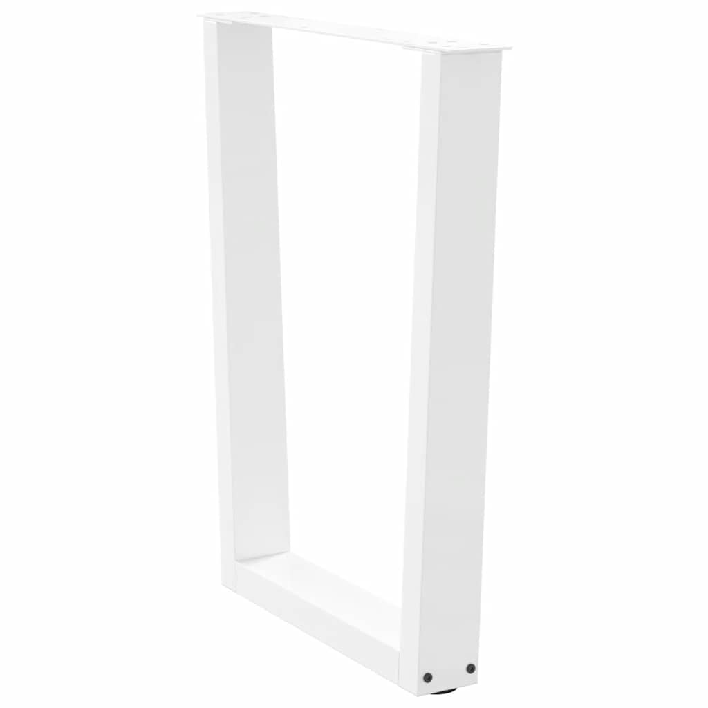 Pernas para mesa de jantar em v, 2 peças, branco, 60x(72-73,3) cm, aço
