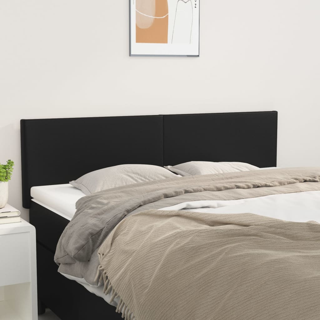 Cabeceiras preto 144x5x78/88 cm couro artificial