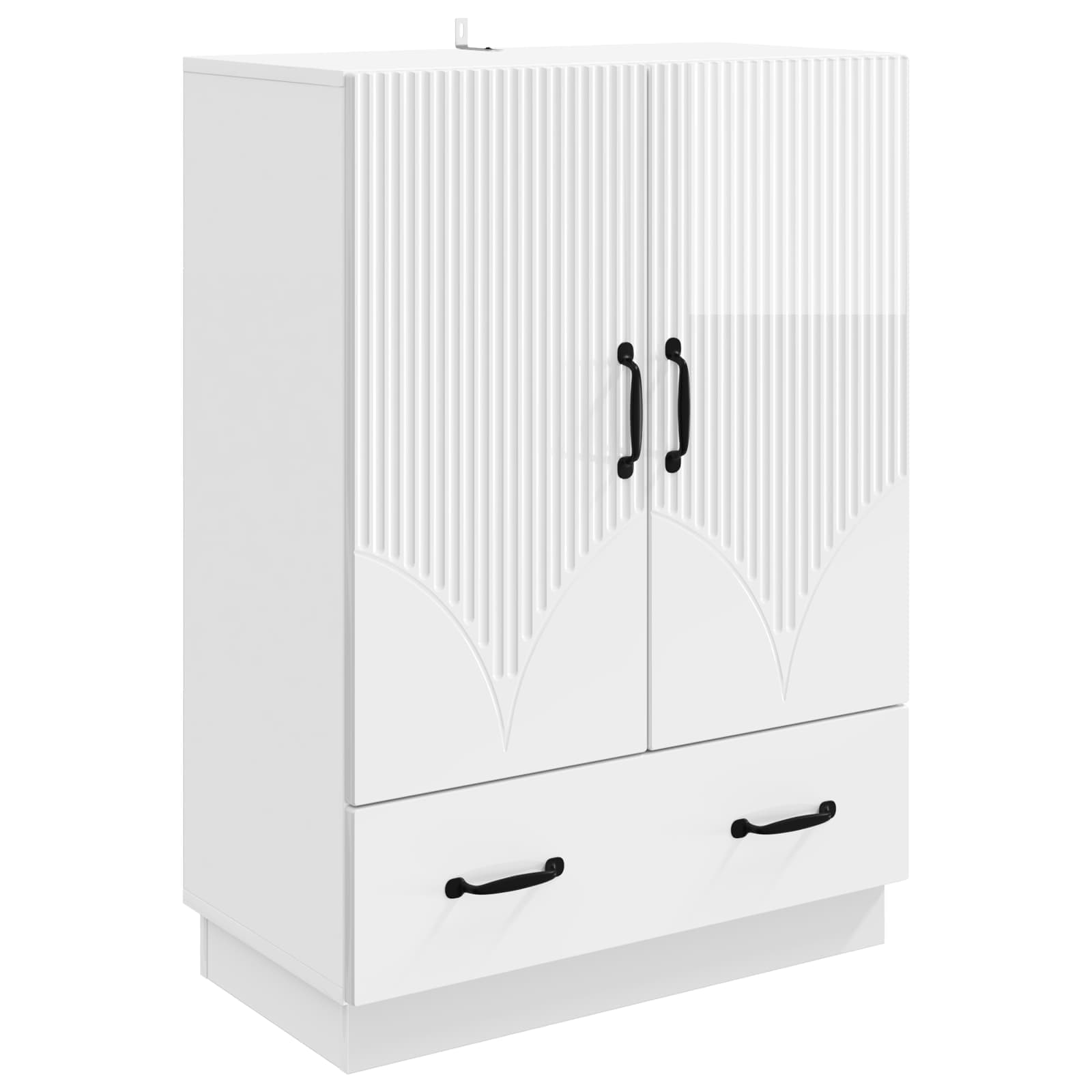 Buffet branco brilhante 66 x 34,5 x 92 cm derivados de madeira